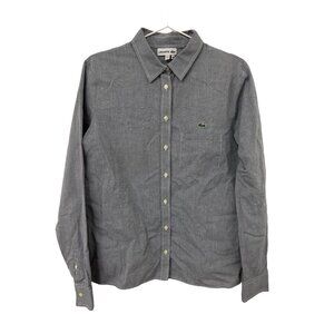 Lacoste Grey Button-Up Shirt